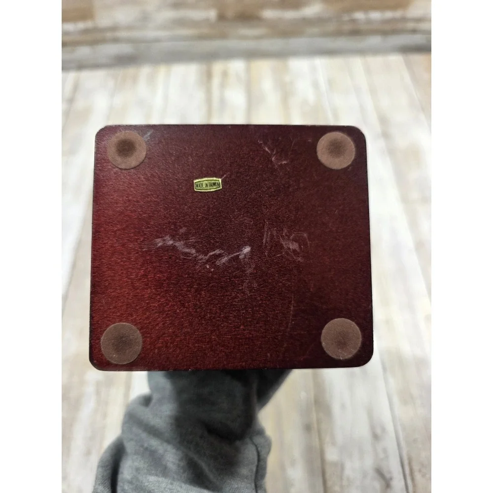 Wooden Golf Themed Coaster Set with Holder Mancave Decor‎